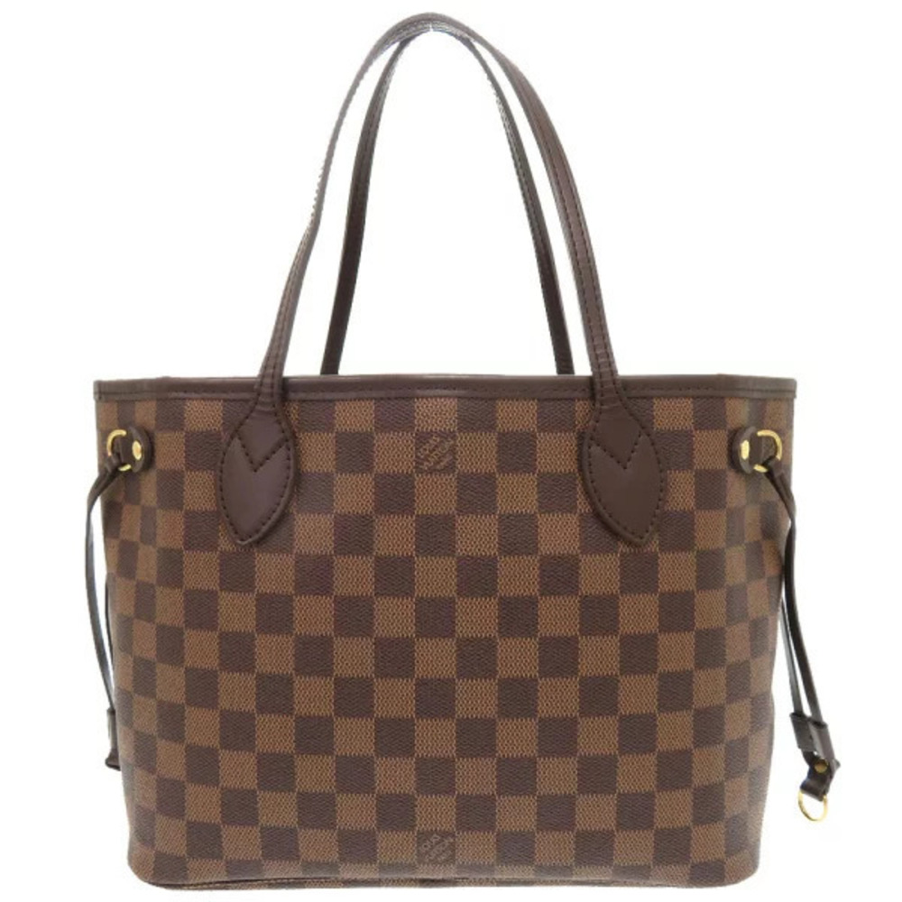 Louis Vuitton Red Tote Damier Bag Neverfull LV Cerise